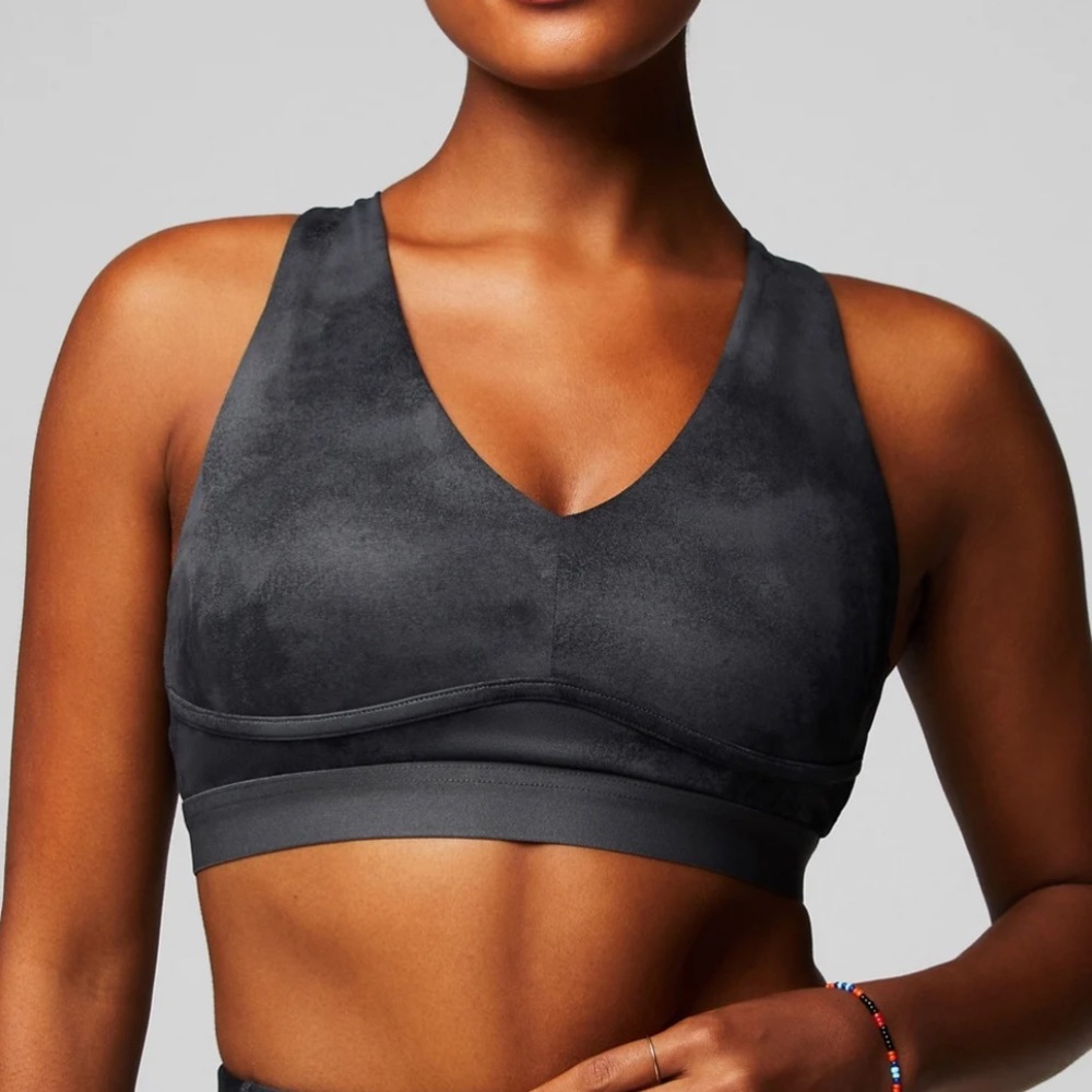 Fabletics All Day Every Day Low Impact Bra in onyx smudge